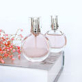 50ml Luxury round glass perfume fragrance bottle packaging container with clear cover